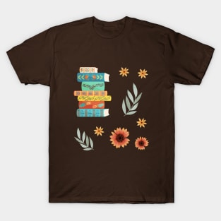 Hippie Love Sun Flower Power And Books T-Shirt